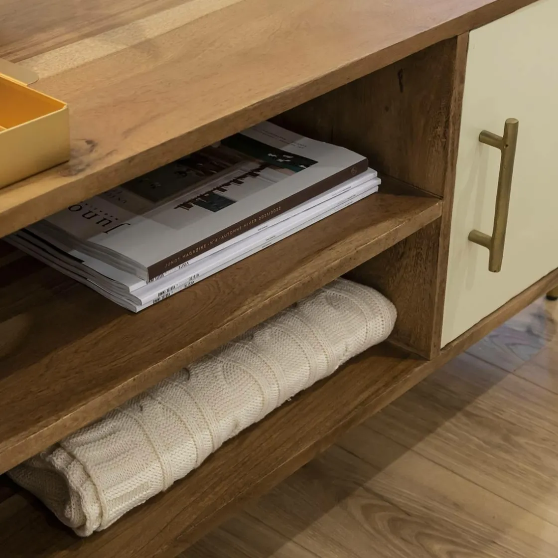 Made in Meubles Meuble Tv<Meuble TV en bois d'acacia et métal Andrès