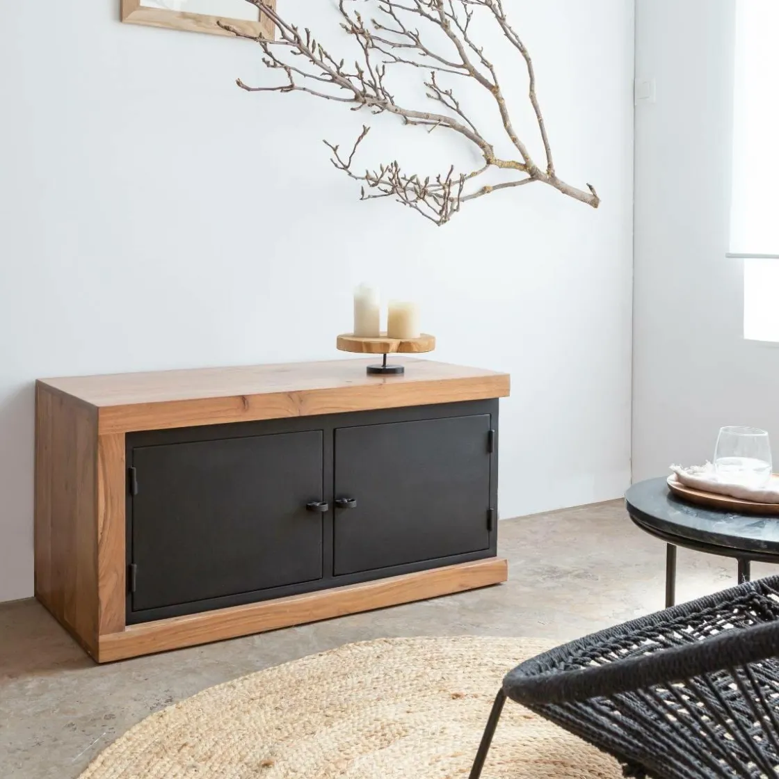 Made in Meubles Meuble Tv<Meuble TV en bois d'acacia Emilio