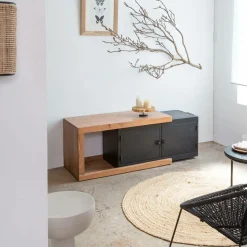 Made in Meubles Meuble Tv<Meuble TV en bois d'acacia Emilio