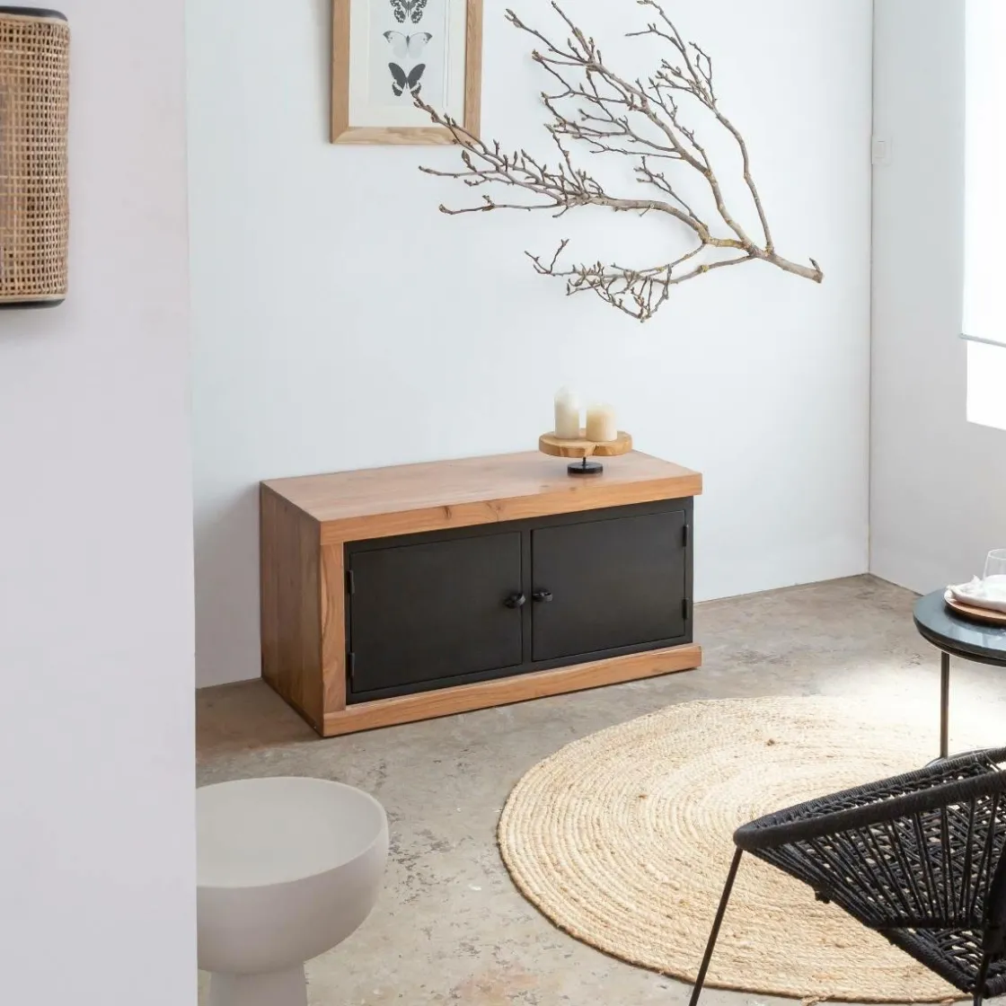 Made in Meubles Meuble Tv<Meuble TV en bois d'acacia Emilio