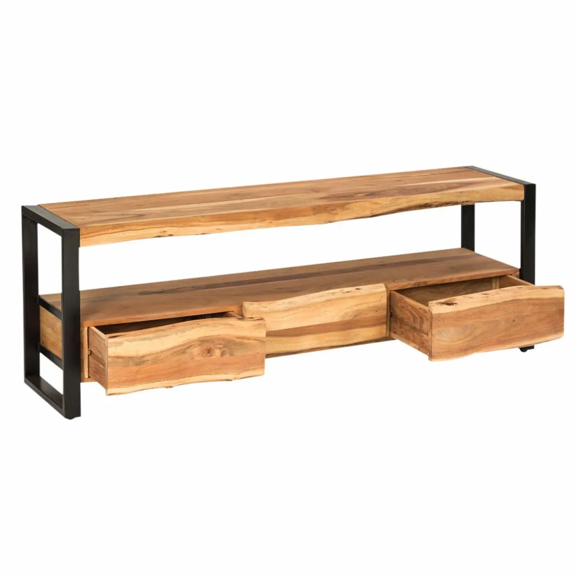 Made in Meubles Meuble Tv<Meuble TV en bois d'acacia 3 tiroirs Tree