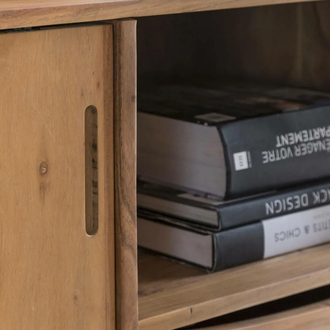 Made in Meubles Meuble Tv<Meuble TV en bois d'acacia Sara