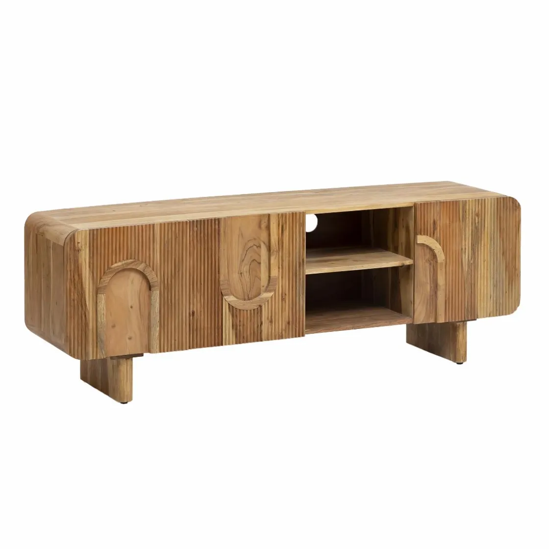 Made in Meubles Meuble Tv<Meuble TV en bois d'acacia Tilio