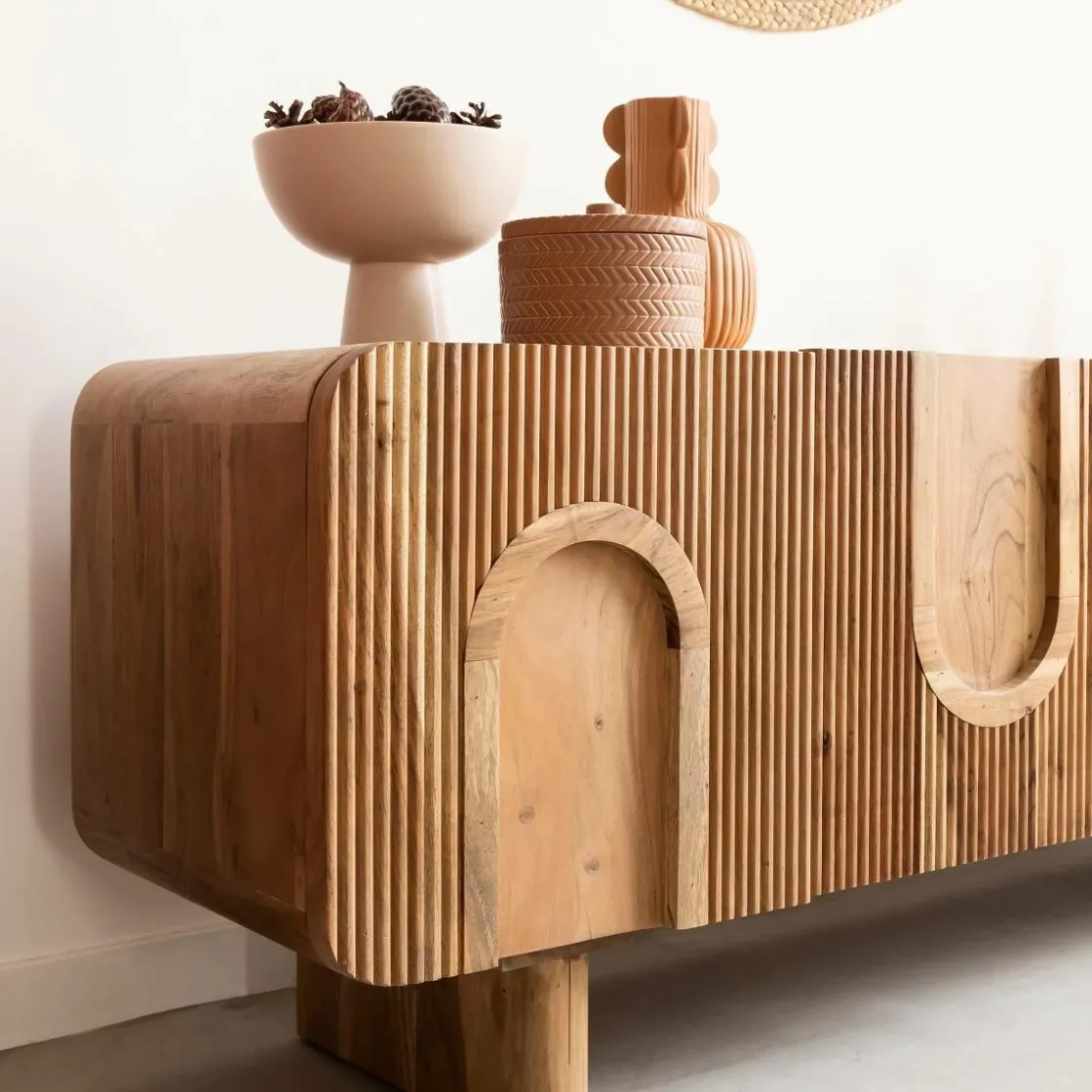 Made in Meubles Meuble Tv<Meuble TV en bois d'acacia Tilio