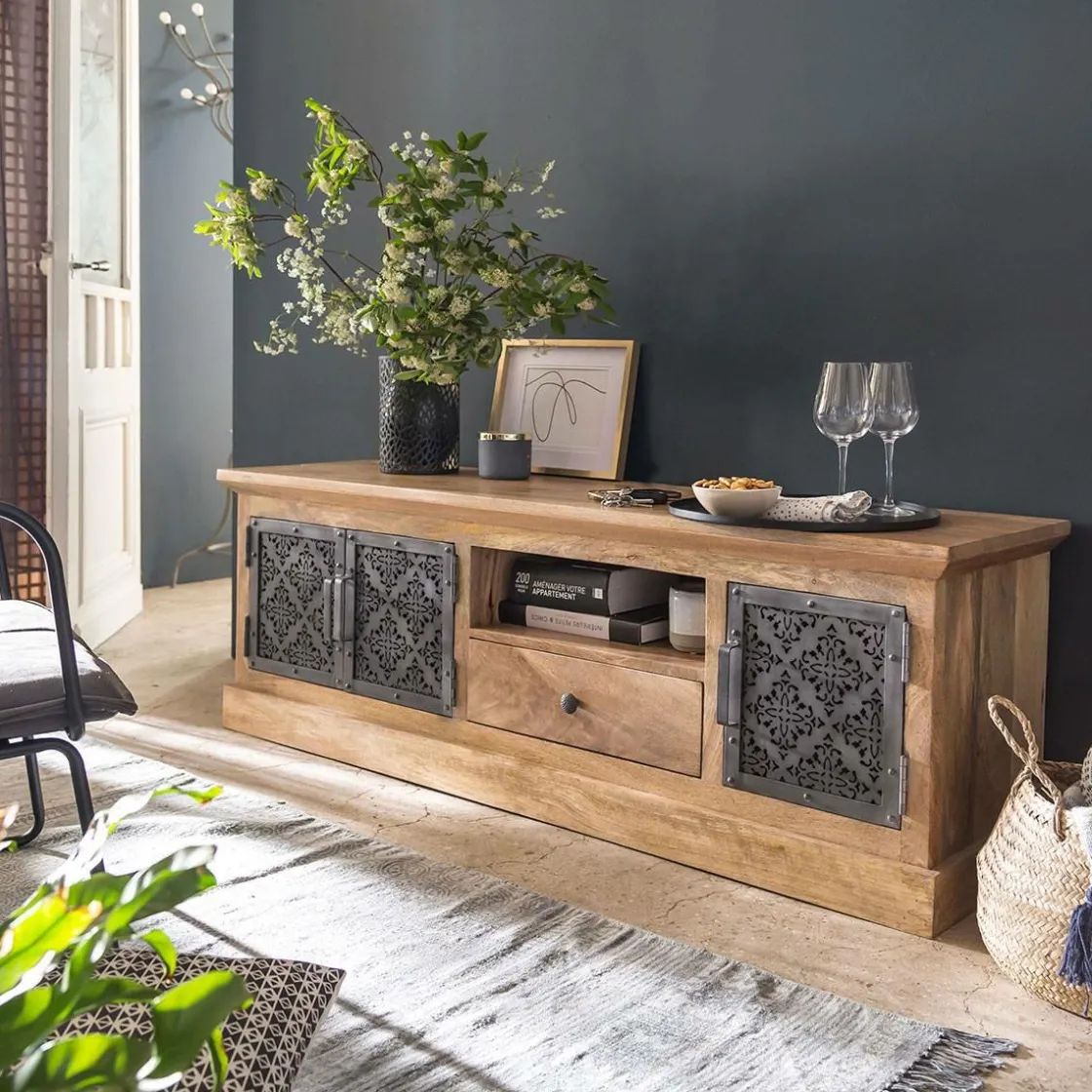 Made in Meubles Meuble Tv<Meuble TV en bois de manguier Sahara