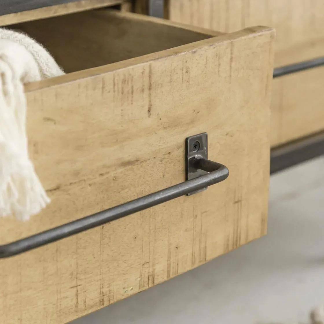 Made in Meubles Meuble Tv<Meuble TV en bois de manguier 3 tiroirs Wood