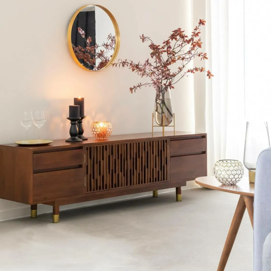 Made in Meubles Meuble Tv<Meuble TV en bois de manguier Xabi