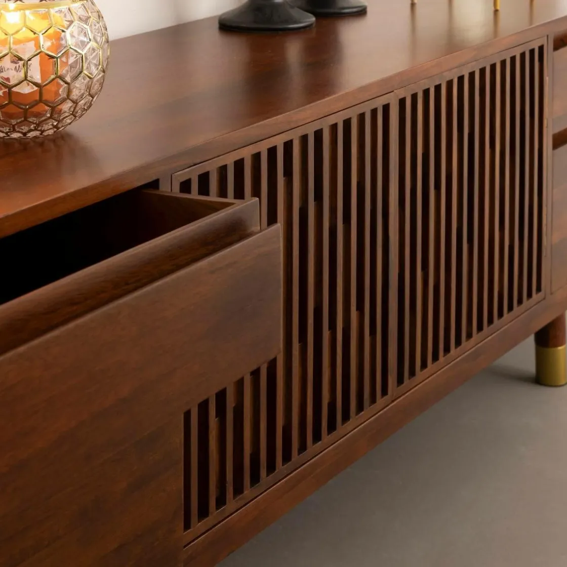 Made in Meubles Meuble Tv<Meuble TV en bois de manguier Xabi