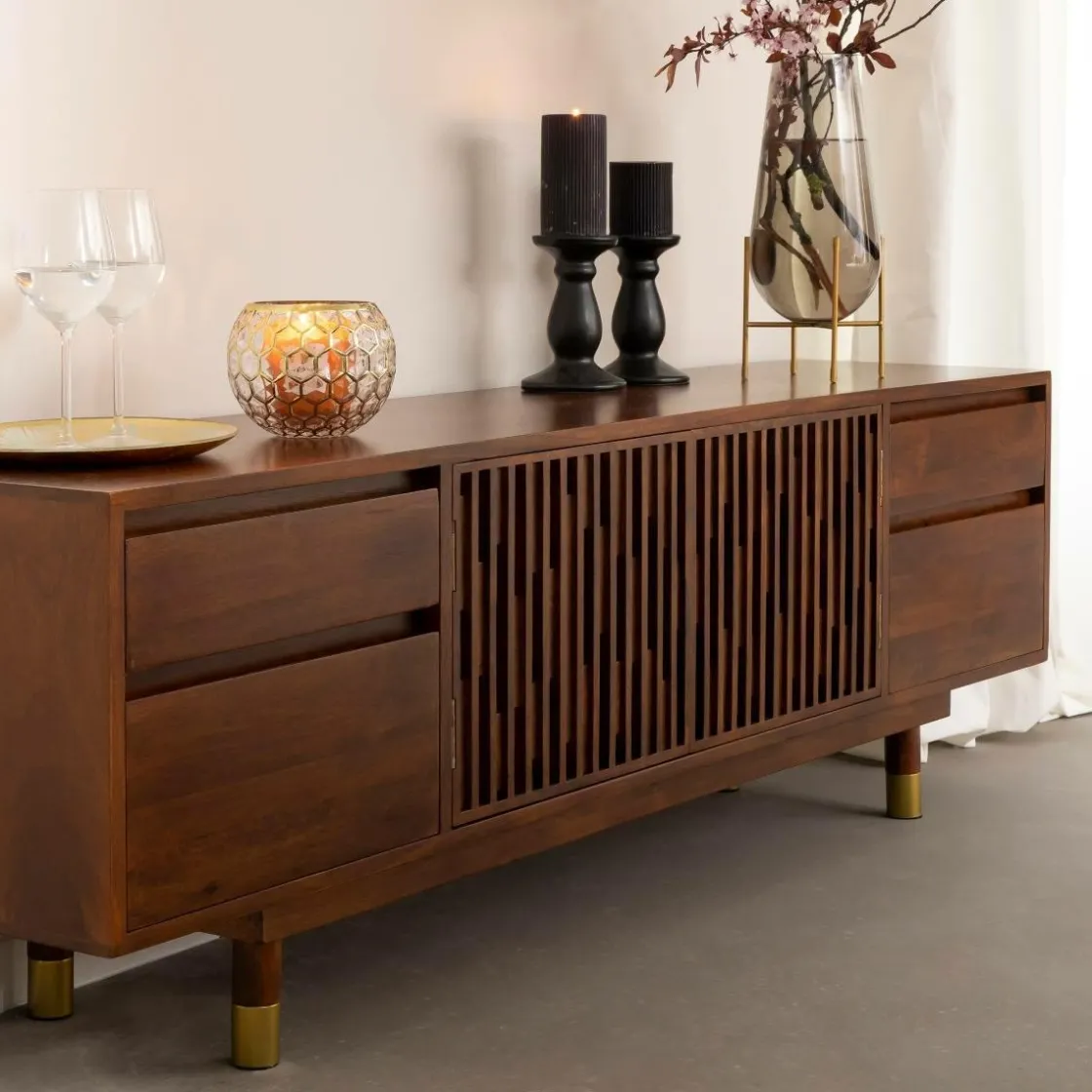 Made in Meubles Meuble Tv<Meuble TV en bois de manguier Xabi