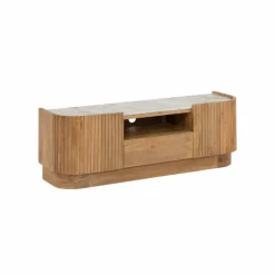 Made in Meubles Meuble Tv<Meuble TV en bois de manguier et marbre Adler