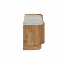 Made in Meubles Meuble Tv<Meuble TV en bois de manguier et marbre Adler