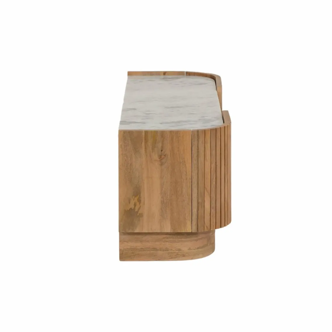 Made in Meubles Meuble Tv<Meuble TV en bois de manguier et marbre Adler