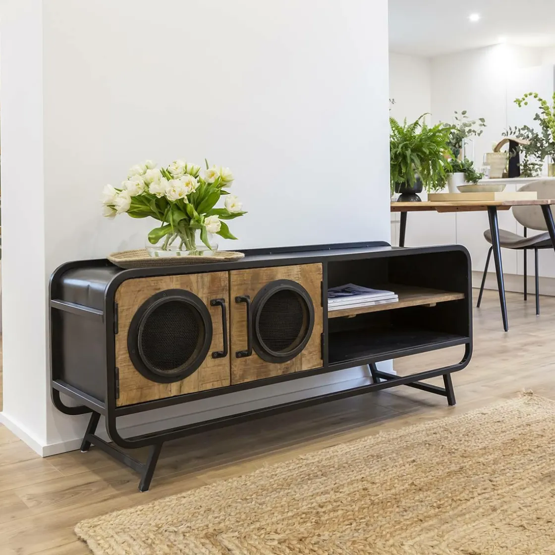 Made in Meubles Meuble Tv<Meuble TV en bois de manguier Nautilus