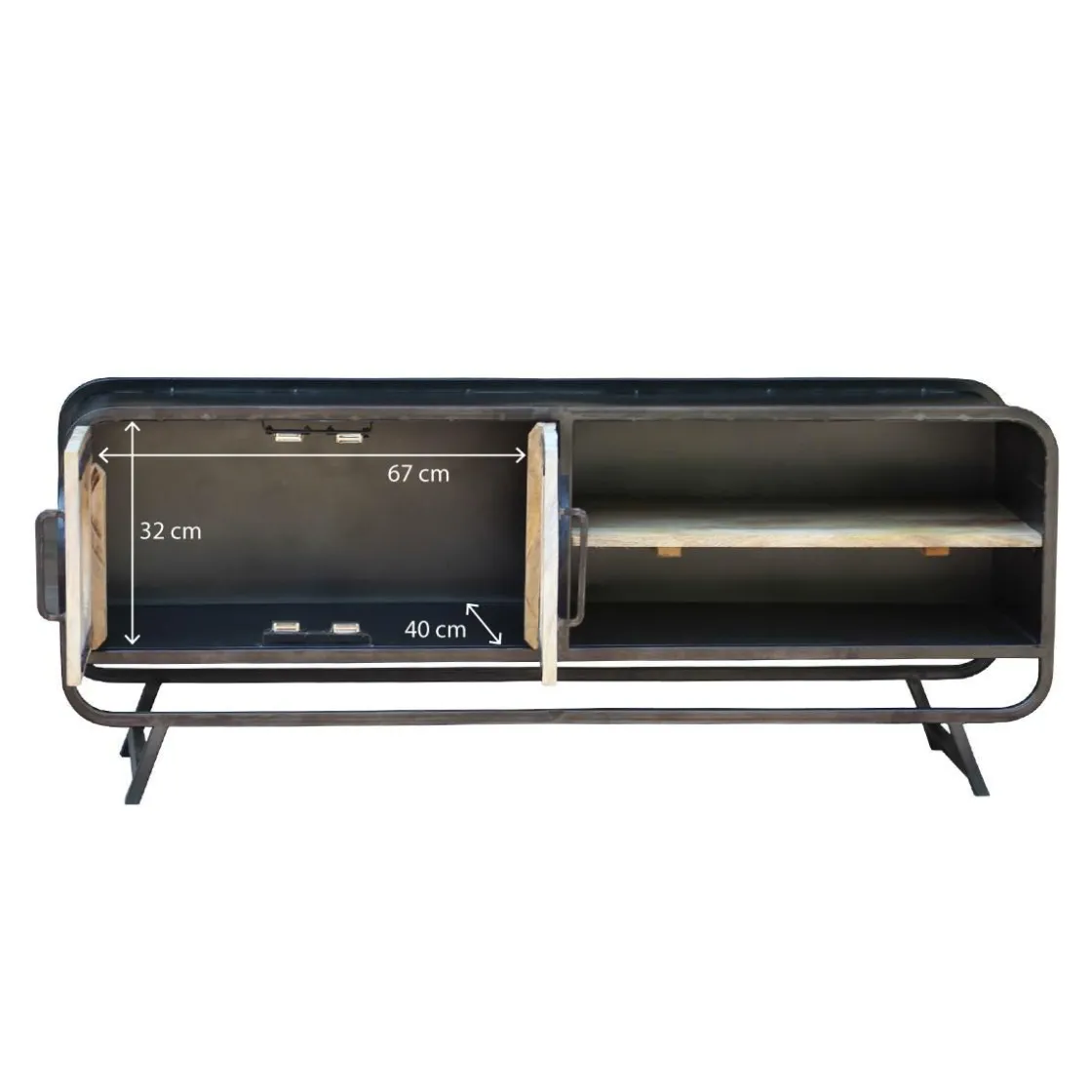 Made in Meubles Meuble Tv<Meuble TV en bois de manguier Nautilus