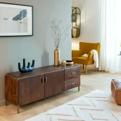 Made in Meubles Meuble Tv<Meuble TV en bois de manguier Lisette