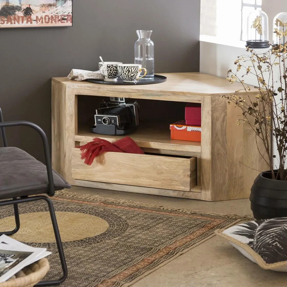 Made in Meubles Meuble Tv<Meuble TV en bois de manguier Lyam