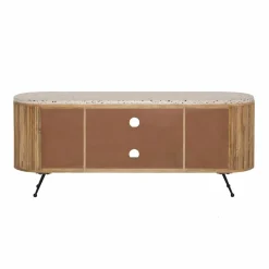 Made in Meubles Meuble Tv<Meuble TV en bois de manguier et terrazzo Ambrine