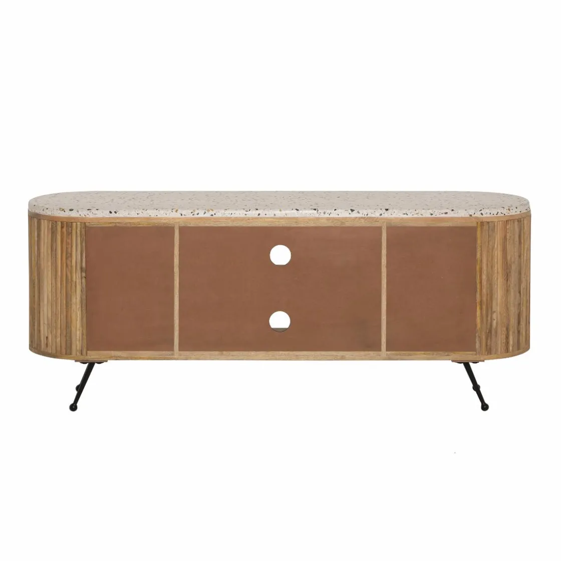 Made in Meubles Meuble Tv<Meuble TV en bois de manguier et terrazzo Ambrine