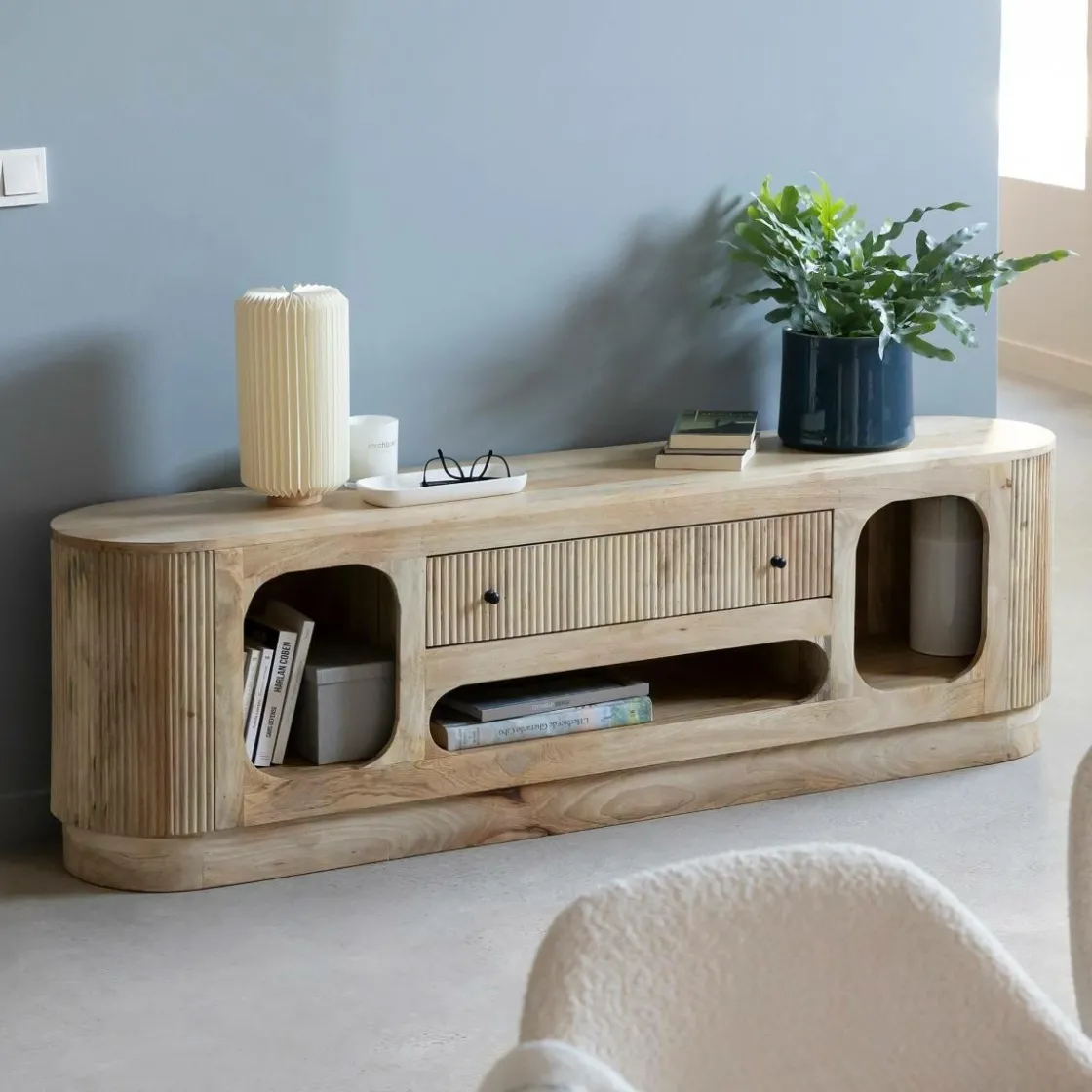 Made in Meubles Meuble Tv<Meuble TV en bois de manguier Amara