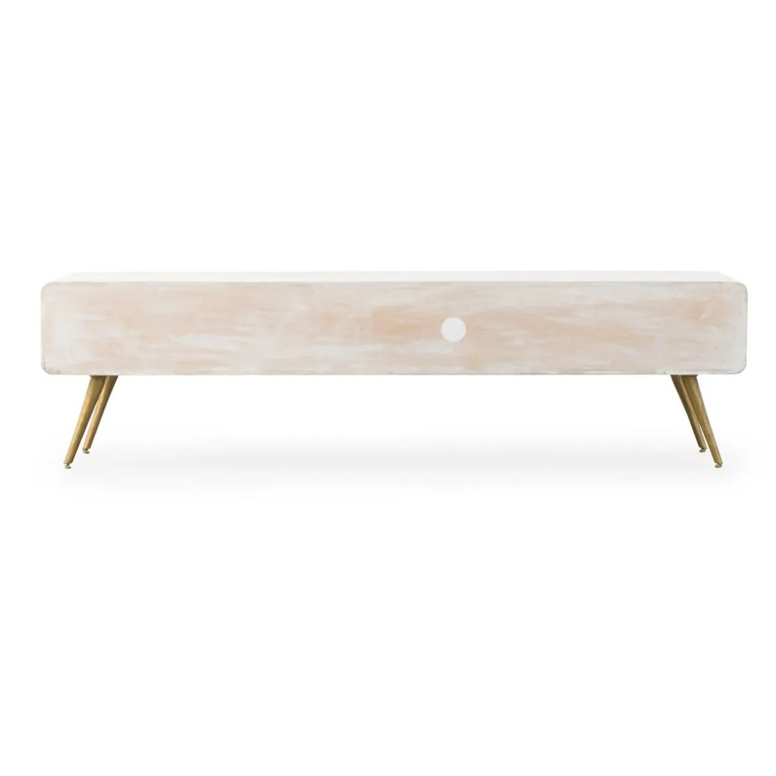 Made in Meubles Meuble Tv<Meuble TV en bois de manguier blanchi Rhodes