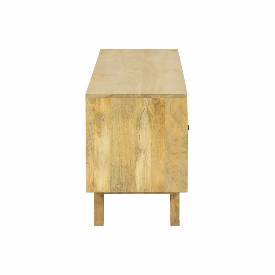 Made in Meubles Meuble Tv<Meuble TV en bois de manguier et cannage Edana