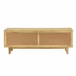 Made in Meubles Meuble Tv<Meuble TV en bois de manguier et cannage Edana