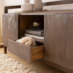 Made in Meubles Meuble Tv<Meuble TV en bois de manguier marron Emile