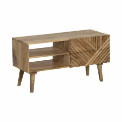 Made in Meubles Meuble Tv<Meuble TV en bois de manguier chevrons Maëva