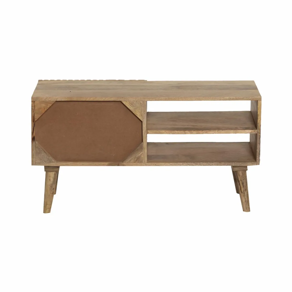 Made in Meubles Meuble Tv<Meuble TV en bois de manguier chevrons Maëva