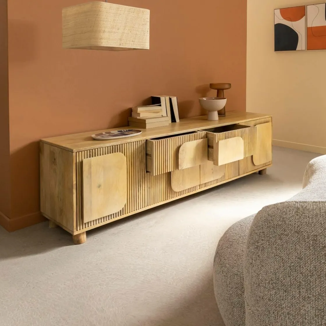 Made in Meubles Meuble Tv<Meuble TV en bois de manguier Eros