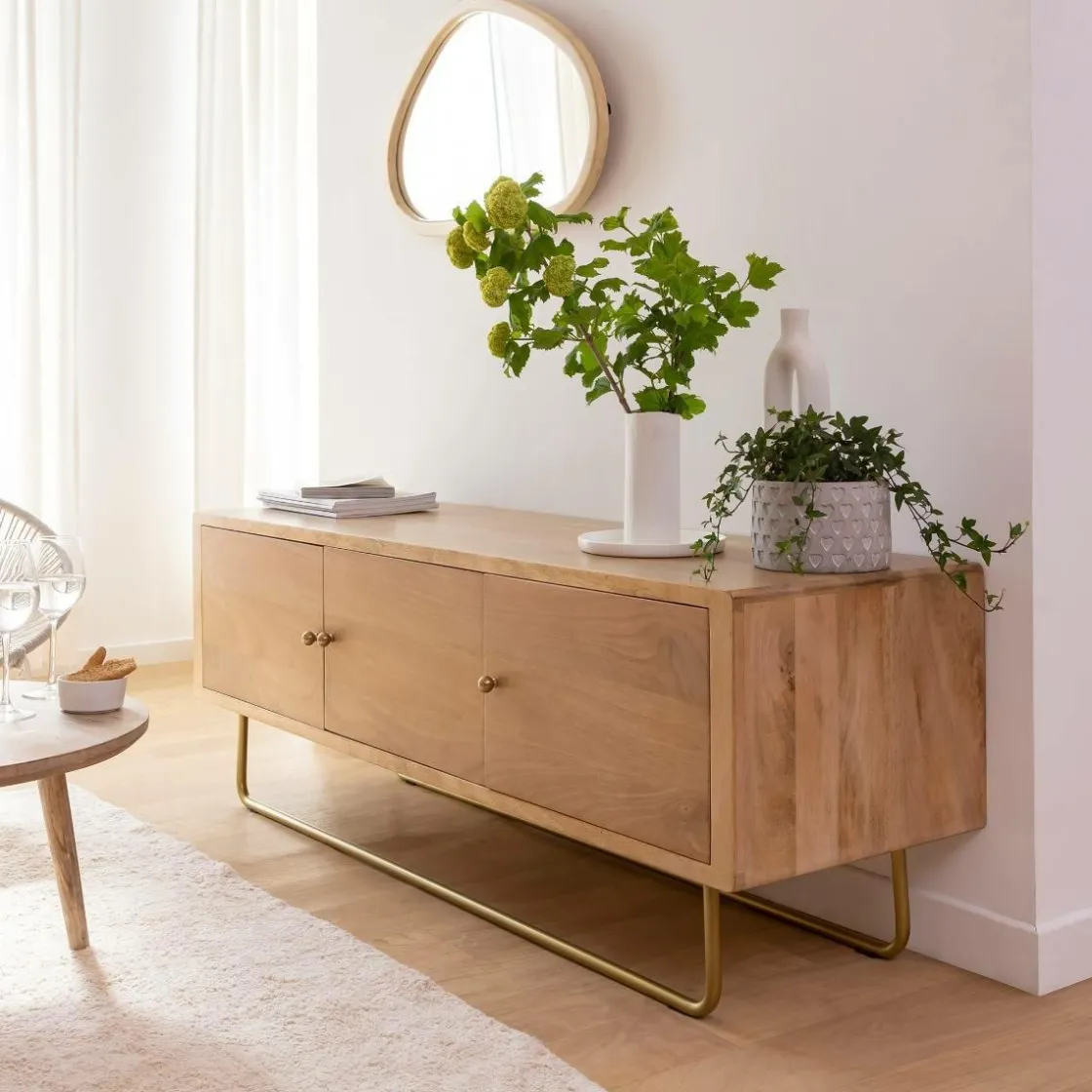 Made in Meubles Meuble Tv<Meuble TV en bois de manguier et métal Zack