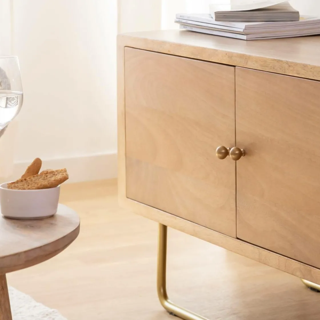 Made in Meubles Meuble Tv<Meuble TV en bois de manguier et métal Zack