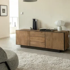 Made in Meubles Meuble Tv<Meuble TV en bois de manguier et métal Isil