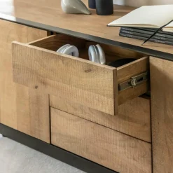 Made in Meubles Meuble Tv<Meuble TV en bois de manguier et métal Isil