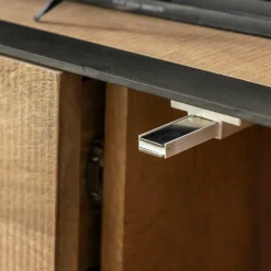 Made in Meubles Meuble Tv<Meuble TV en bois de manguier et métal Isil