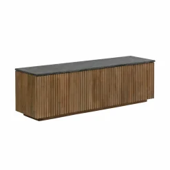 Made in Meubles Meuble Tv<Meuble TV en bois de manguier et marbre Betty