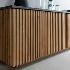 Made in Meubles Meuble Tv<Meuble TV en bois de manguier et marbre Betty