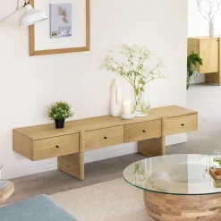 Made in Meubles Meuble Tv<Meuble TV en bois de manguier 4 tiroirs Amara