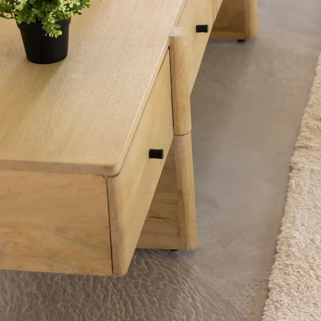 Made in Meubles Meuble Tv<Meuble TV en bois de manguier 4 tiroirs Amara