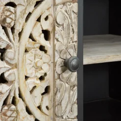 Made in Meubles Meuble Tv<Meuble TV en bois de manguier blanchi Lila