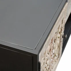 Made in Meubles Meuble Tv<Meuble TV en bois de manguier blanchi Lila