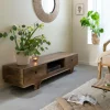 Made in Meubles Meuble Tv<Meuble TV en bois de manguier foncé Daelan