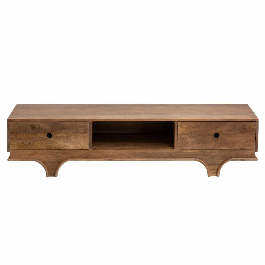 Made in Meubles Meuble Tv<Meuble TV en bois de manguier foncé Daelan