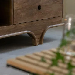 Made in Meubles Meuble Tv<Meuble TV en bois de manguier foncé Daelan