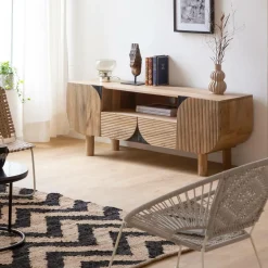 Made in Meubles Meuble Tv<Meuble tv en bois de manguier Loëvan