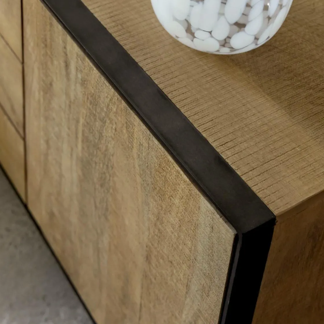 Made in Meubles Meuble Tv<Meuble TV en bois de manguier et métal Isil