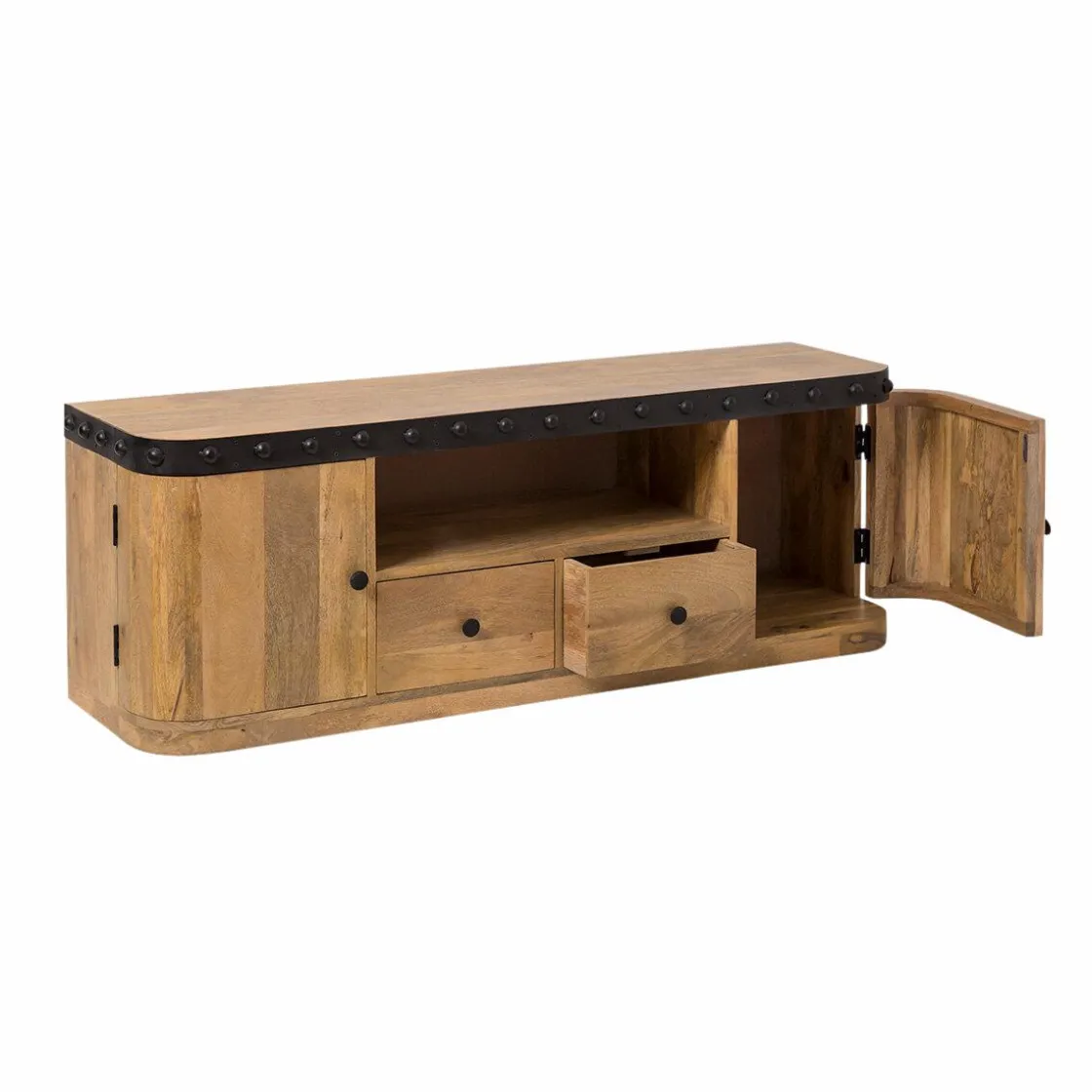 Made in Meubles Meuble Tv<Meuble TV en bois de manguier Riga