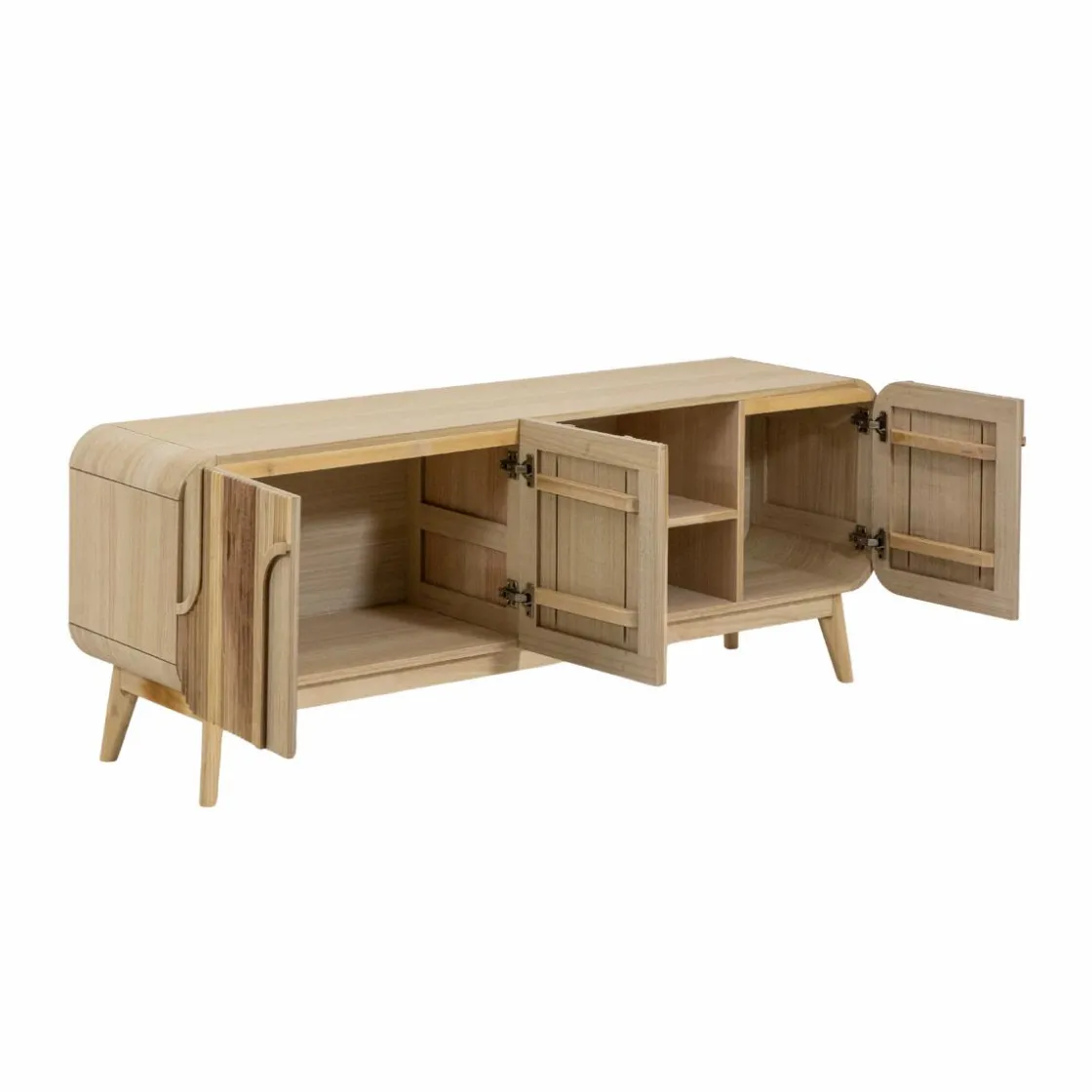 Made in Meubles Meuble Tv<Meuble TV en bois de paulownia Nilo