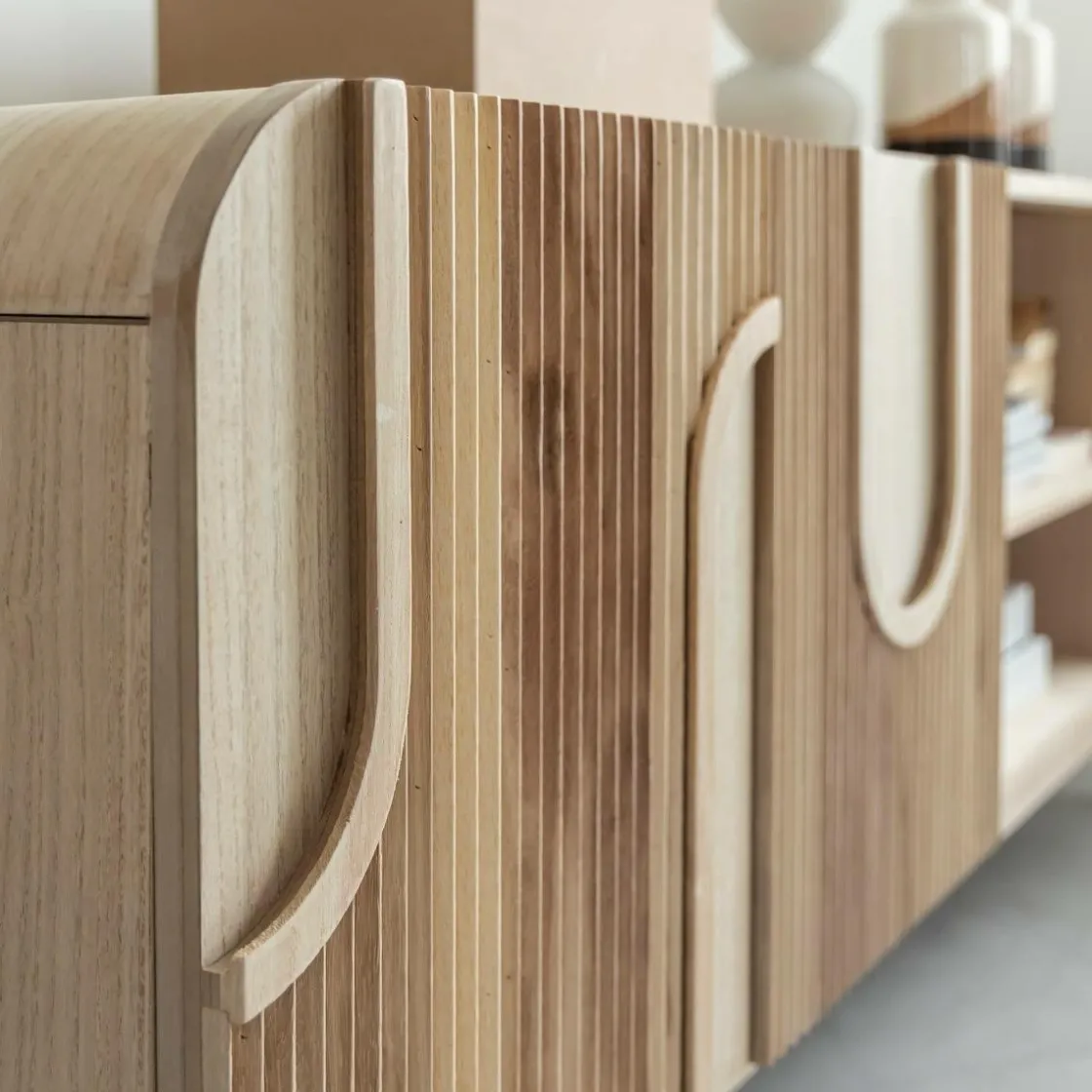 Made in Meubles Meuble Tv<Meuble TV en bois de paulownia Nilo