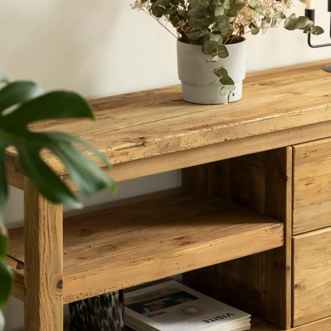 Made in Meubles Meuble Tv<Meuble TV en bois de pin recyclé Blaise